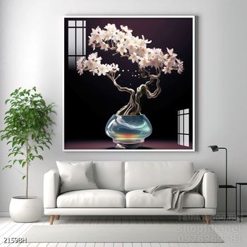 Tranh bình hoa 3D tuyệt đẹp