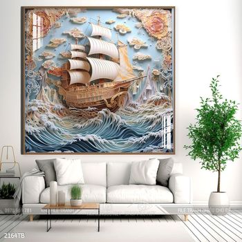 Tranh thuận buồm xuôi gió treo tường đẹp
