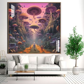 Tranh phi hành gia decor tường nhà