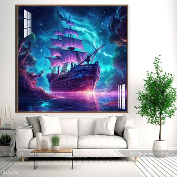 Tranh thuyền buồm và cảnh biển