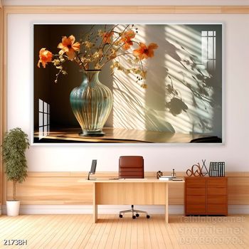 Tranh bình hoa hiện đại treo tường sang trọng ý nghĩa