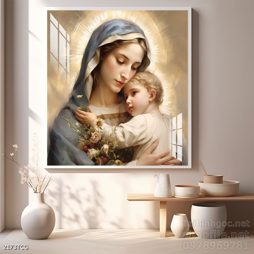 File tranh công giáo decor trang trí tường phòng thờ