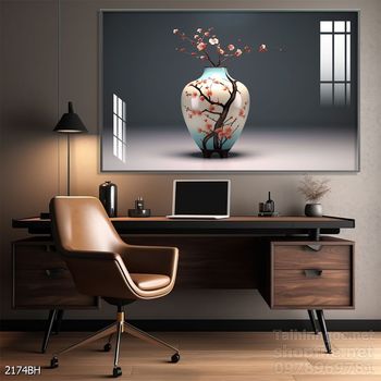 Mẫu tranh bình hoa nghệ thuật decor tường