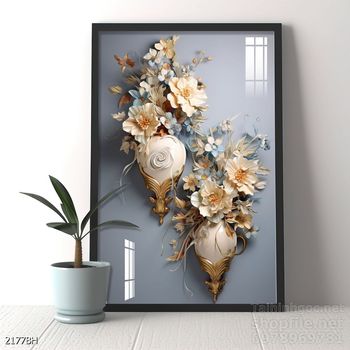 Tranh bình hoa 3D tuyệt đẹp