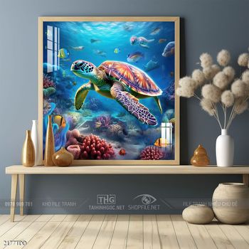 Tranh cá heo nghệ thuật độc đáo