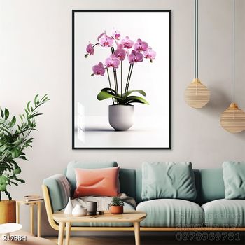 Tranh bình hoa đẹp trang trí tường