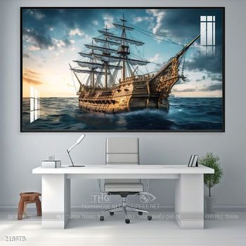 Tranh thuận buồm xuôi gió đẹp ấn tượng