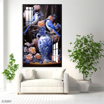 Tranh bình hoa 3D tuyệt đẹp