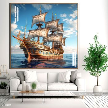 Tranh thuận buồm xuôi gió trang trí tường nhà