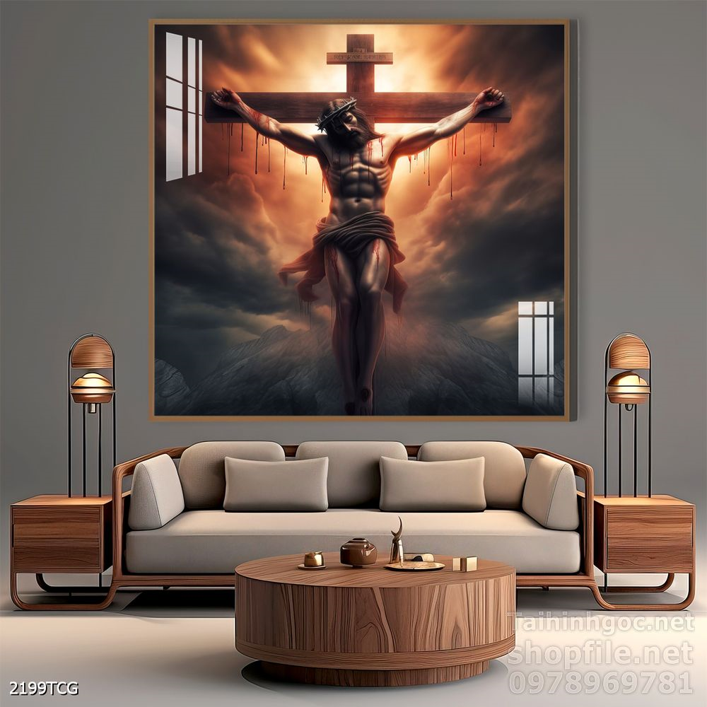 File tranh công giáo decor trang trí tường phòng thờ