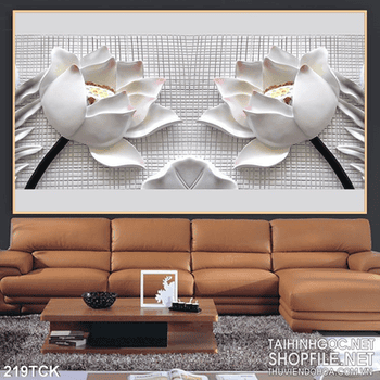 Tranh hoa sen giả ngọc nghệ thuật