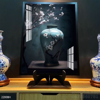 Mẫu tranh bình hoa trang trí tường đẹp tinh tế