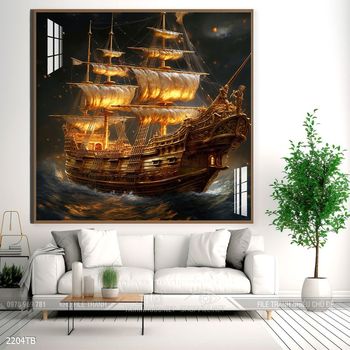 Tranh phong thủy thuận buồm xuôi gió tài lộc đẹp