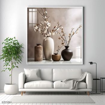 Tranh bình hoa đẹp decor trang trí tường