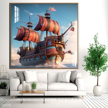 Tranh thuyền buồm và cảnh biển