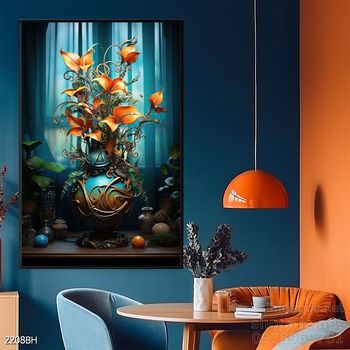 Mẫu tranh bình hoa nghệ thuật decor tường