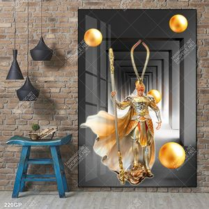 Tranh file gốc tôn ngộ không cầm gậy như ý chất lượng cao