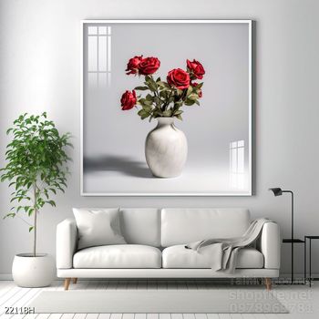 Tranh bình hoa 3D tuyệt đẹp