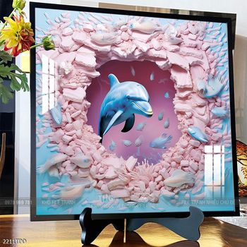 Tranh cá heo đại dương