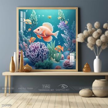 Tranh cá heo đại dương