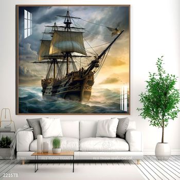Tranh thuyền buồm và cảnh biển