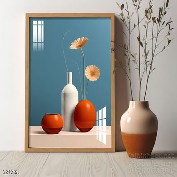 Mẫu tranh bình hoa đẹp hiện đại trang trí tường nhà
