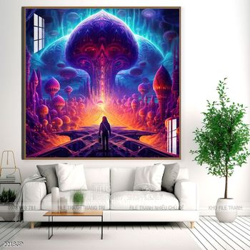 Tranh phi hành gia decor tường nhà