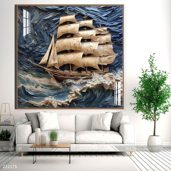 Tranh thuận buồm xuôi gió trang trí tường nhà