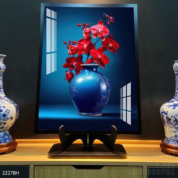 Tranh bình hoa đẹp trang trí tường