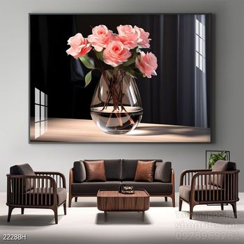 Mẫu tranh bình hoa mới nhất trang trí phòng khách, phòng ăn