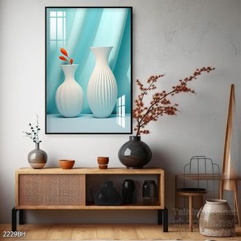 Mẫu tranh bình hoa nghệ thuật decor trang trí tường
