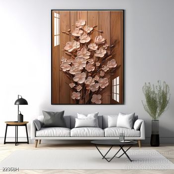 File tranh bình hoa đẹp decor tường nhà trang trí