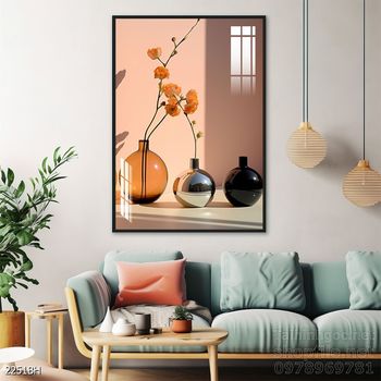 Mẫu tranh bình hoa đẹp hiện đại trang trí tường nhà