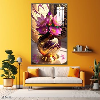 File tranh bình hoa đẹp decor tường nhà trang trí