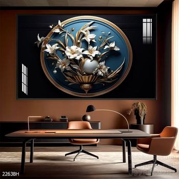 Tranh bình hoa 3D tuyệt đẹp