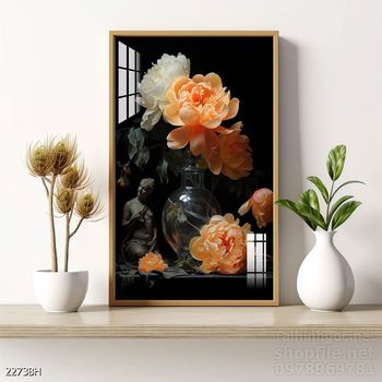 Tranh bình hoa đẹp tinh tế mẫu mới nhất