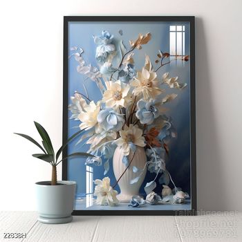 Tranh bình hoa 3D tuyệt đẹp