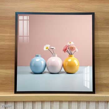 Tranh bình hoa độc đáo trang trí phòng khách