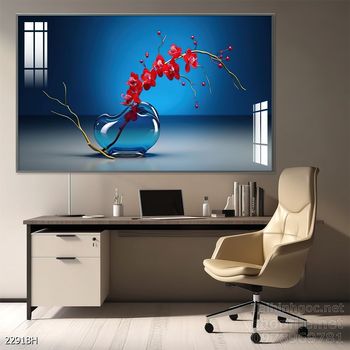 Mẫu tranh bình hoa trang trí tường đẹp tinh tế