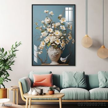Tranh bình hoa hiện đại treo tường sang trọng ý nghĩa