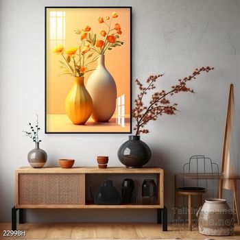 Mẫu tranh bình hoa nghệ thuật decor tường