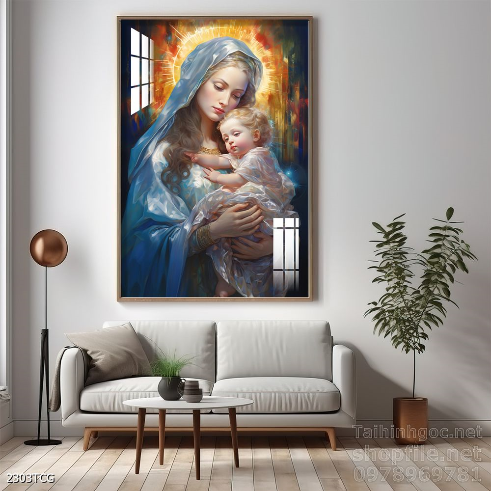 File tranh công giáo decor trang trí tường phòng thờ