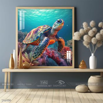 Tranh treo tường cá heo đại dương