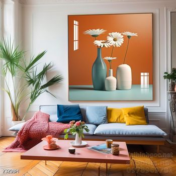 Tranh bình hoa 3D tuyệt đẹp