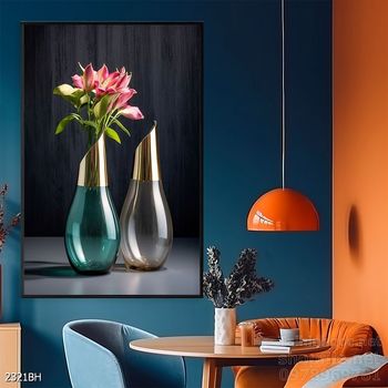 Tranh bình hoa đẹp trang trí tường