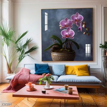 Mẫu tranh bình hoa nghệ thuật decor trang trí tường