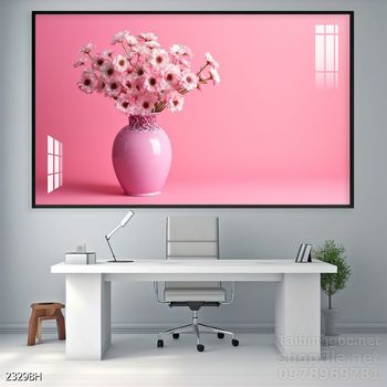 Tranh bình hoa đẹp decor trang trí tường