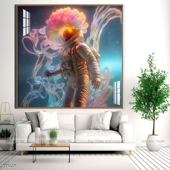 Tranh treo tường phi hành gia vũ trụ