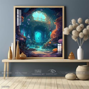 Tranh treo tường cá heo đại dương