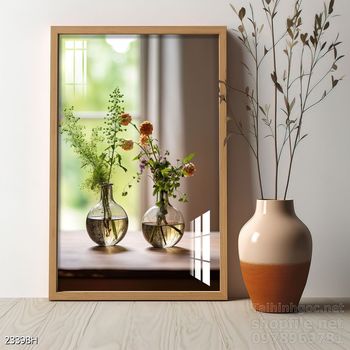 Mẫu tranh bình hoa sang trọng đẹp độc đáo